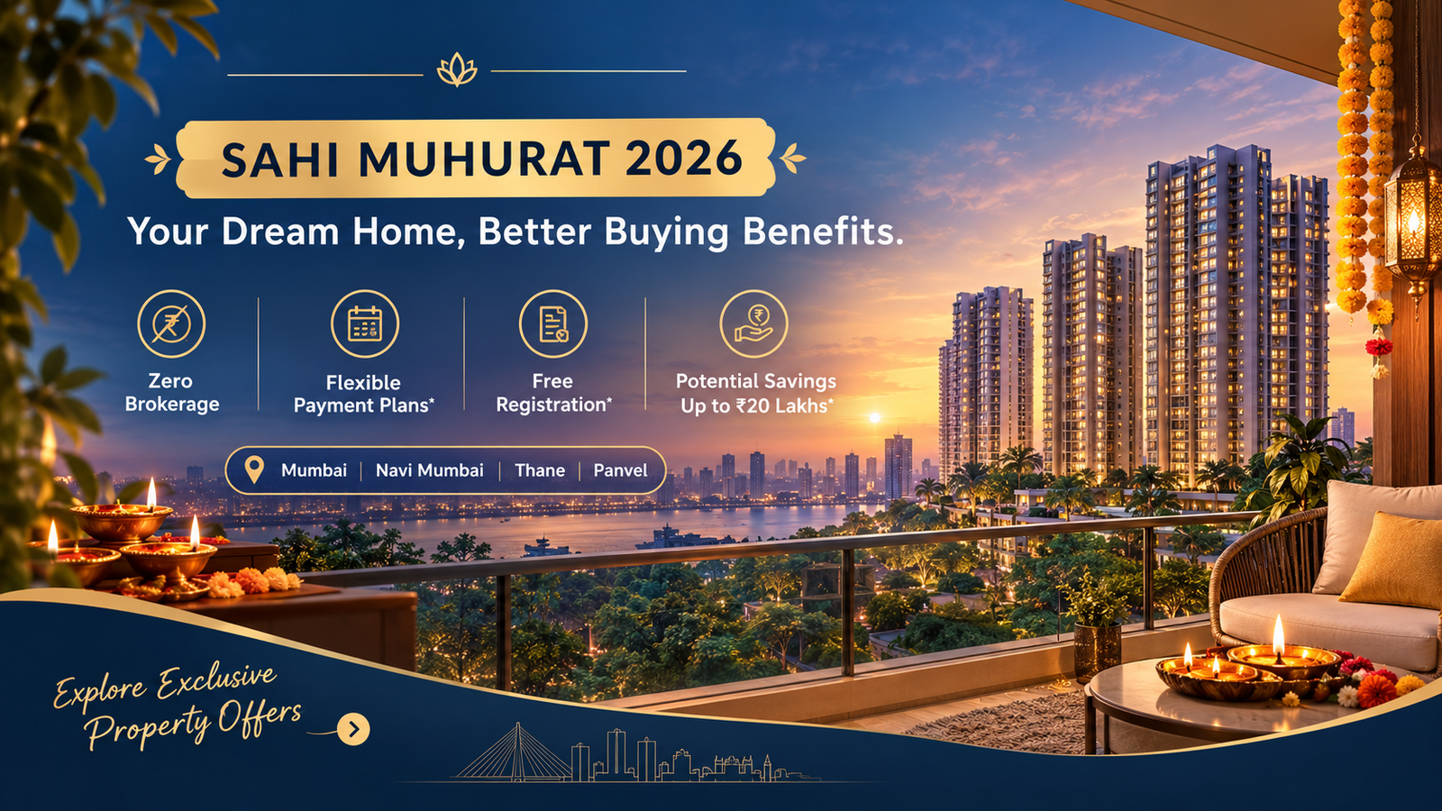 Sahi Muhurat 2026: Find Your Dream Home with Zero Brokerage & Exclusive Property Offers